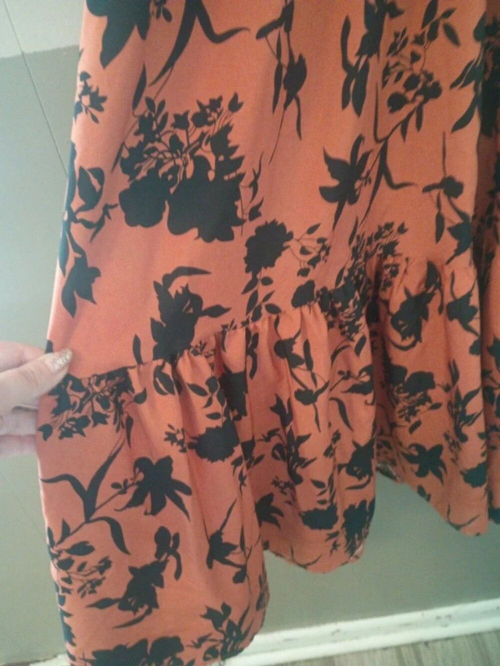 Burnt orange dress size L - Picture 3 of 4
